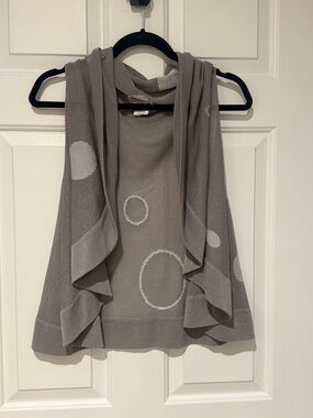 Sarah Pacini Draped Knit Vest | Open Front | One Size | Made in Italy